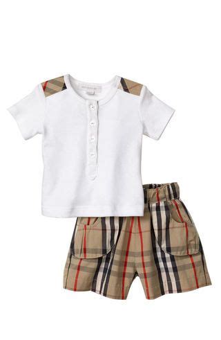 boys red burberry shirt|newborn baby boy Burberry clothes.